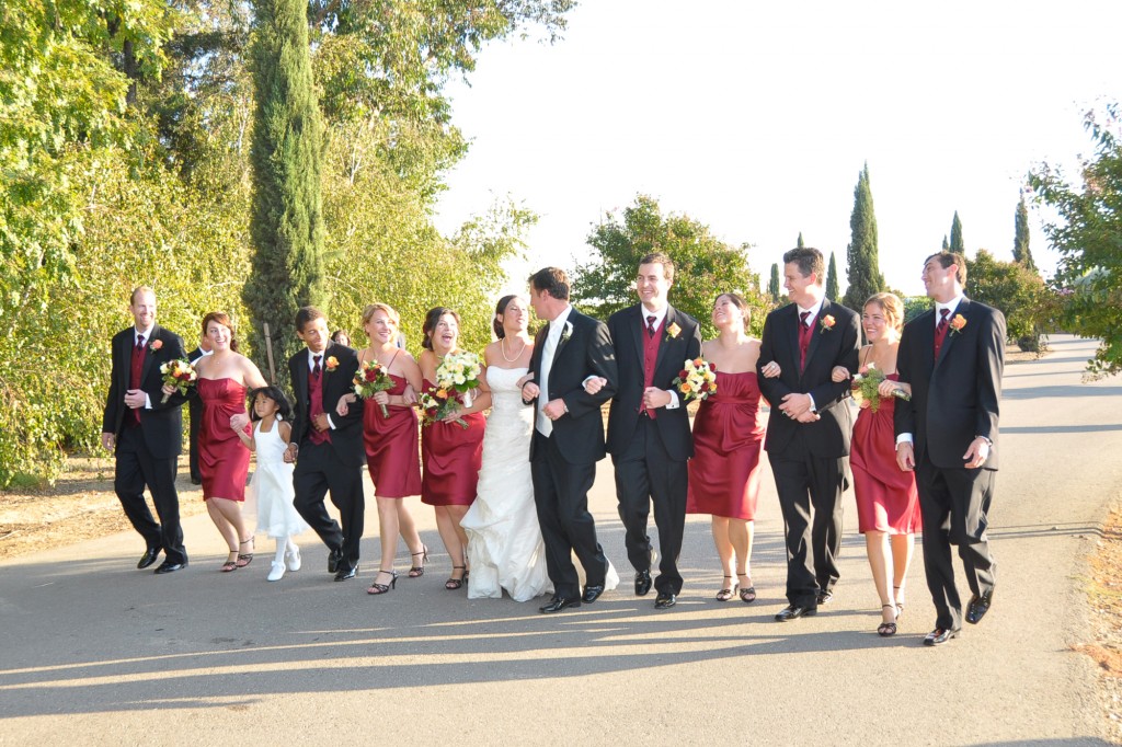 The whole wedding party