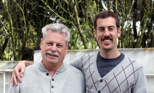 We learned where I get my great mustache from, and that Courtney is not a big fan of it.